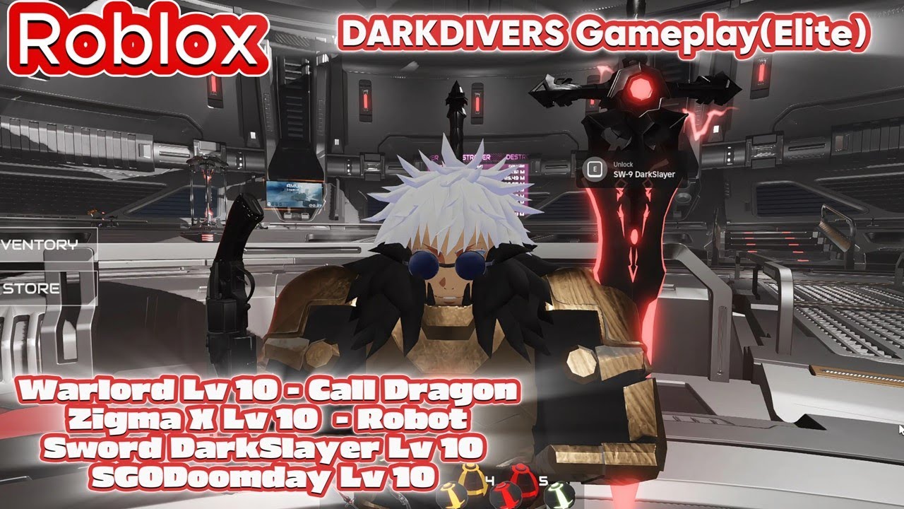 Roblox - DARKDIVERS Gameplay(Elite) - Warlord(999Robux),ZigmaX,Sword DarkSlayer(789),SG0Doomday 4KHD