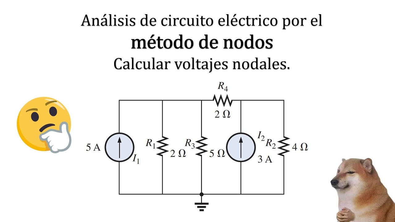 ⚡Método de NODOS para circuito eléctrico (calcular voltajes nodales + comprobación en MULTISIM) ⚡