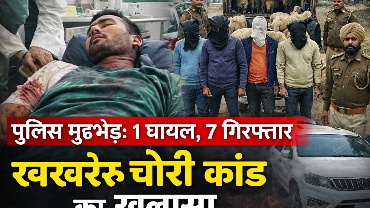 Fatehpur Police Encounter | Khakhreru Theft Case Exposed | 7 Arrested, 1 Injured | बड़ी कार्रवाई