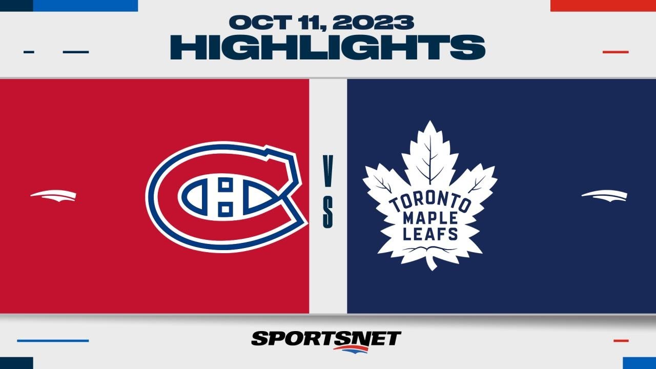 NHL Highlights | Canadiens vs. Maple Leafs - October 11, 2023