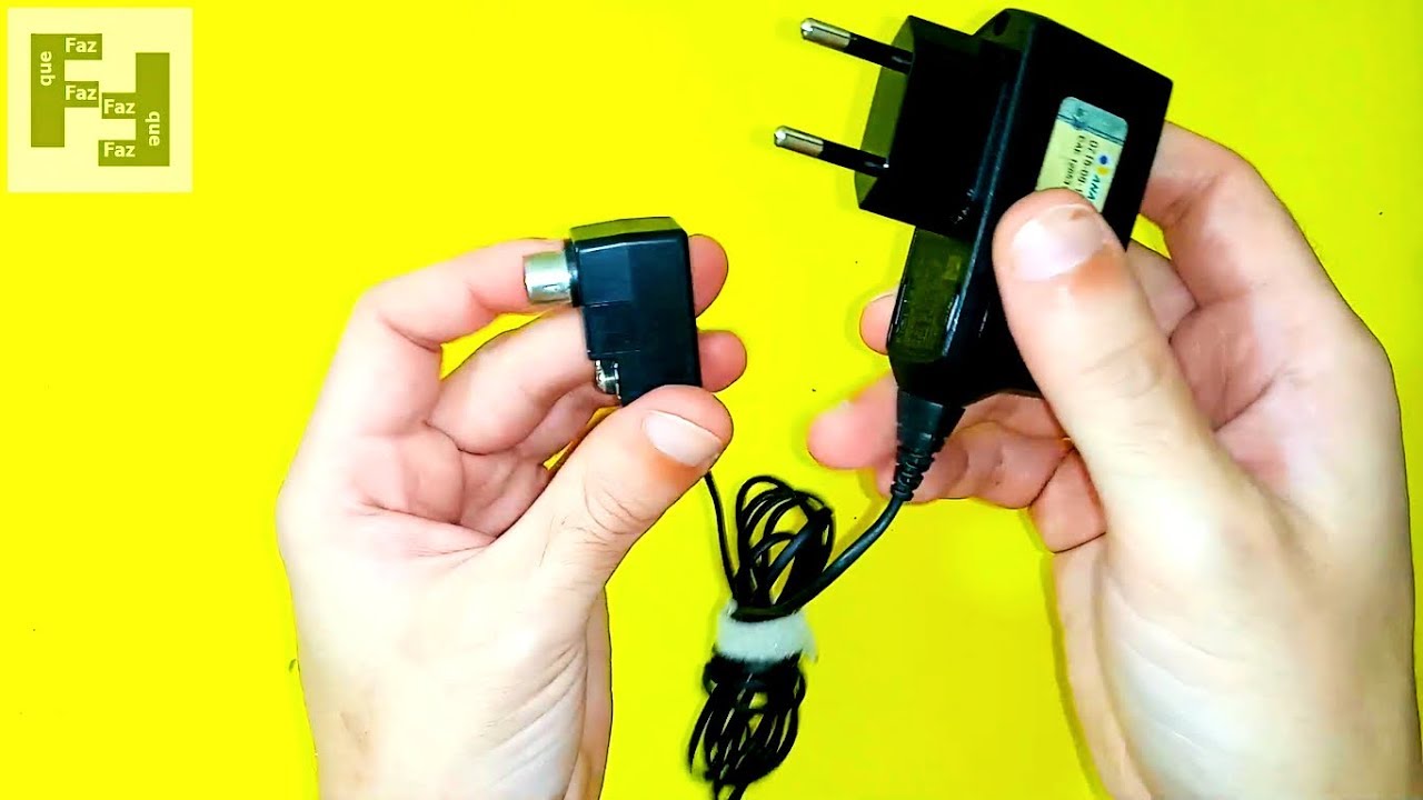 CARREGADOR DE CELULAR VIRA ANTENA FULL HD - Full HD antenna made with mobile phone charger