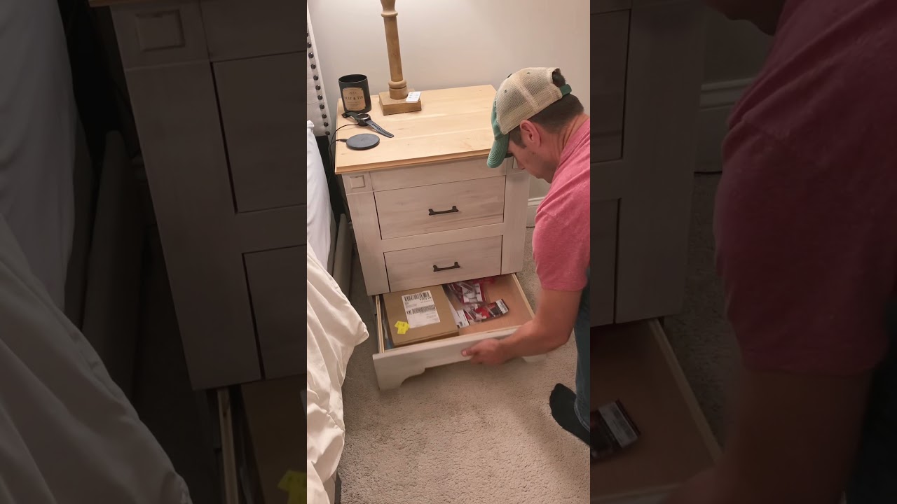 Hidden drawer night stand
