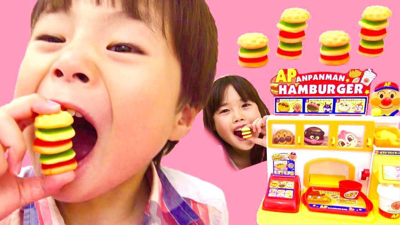 グミバーガーでハンバーガー屋さんごっこをしたよ♫