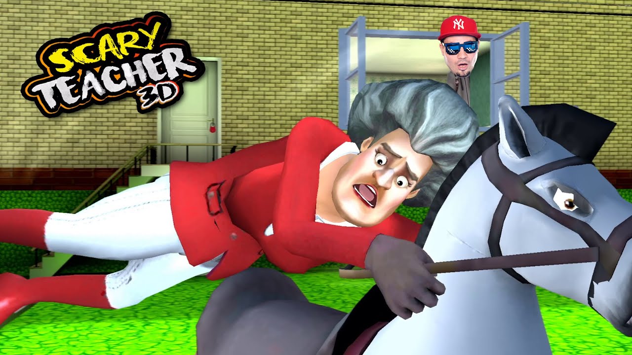 PANI TEODOR I JAZDA NA KONIU! 🐴 Scary Teacher 3D Nowa Aktualizacja