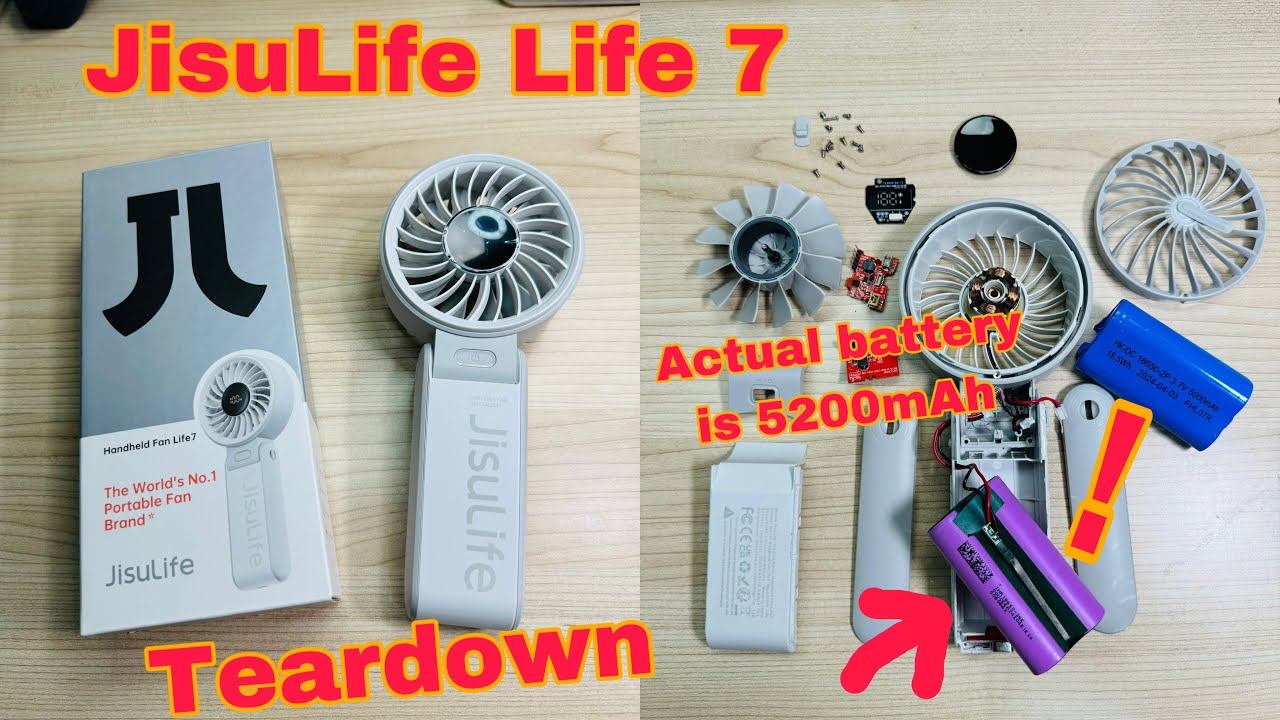 Jisulife Life7 - The Best folding Handheld Fan?! (Teardown).