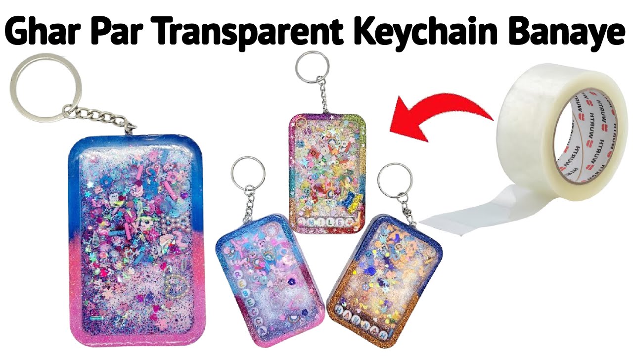 How to make Keychain from waste materials/Homemade glass keychain/DIY gift Keychain/new year keyring