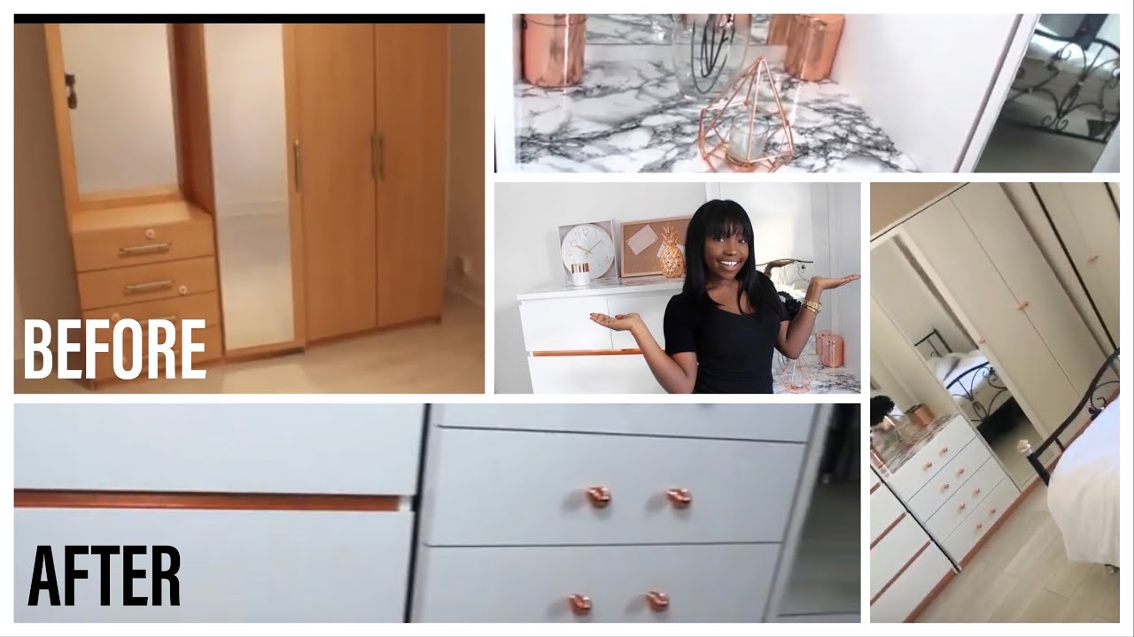 CHEAP TO CHIC EP.1| WARDROBE MAKEOVER| PAINT WOOD FURNITURE