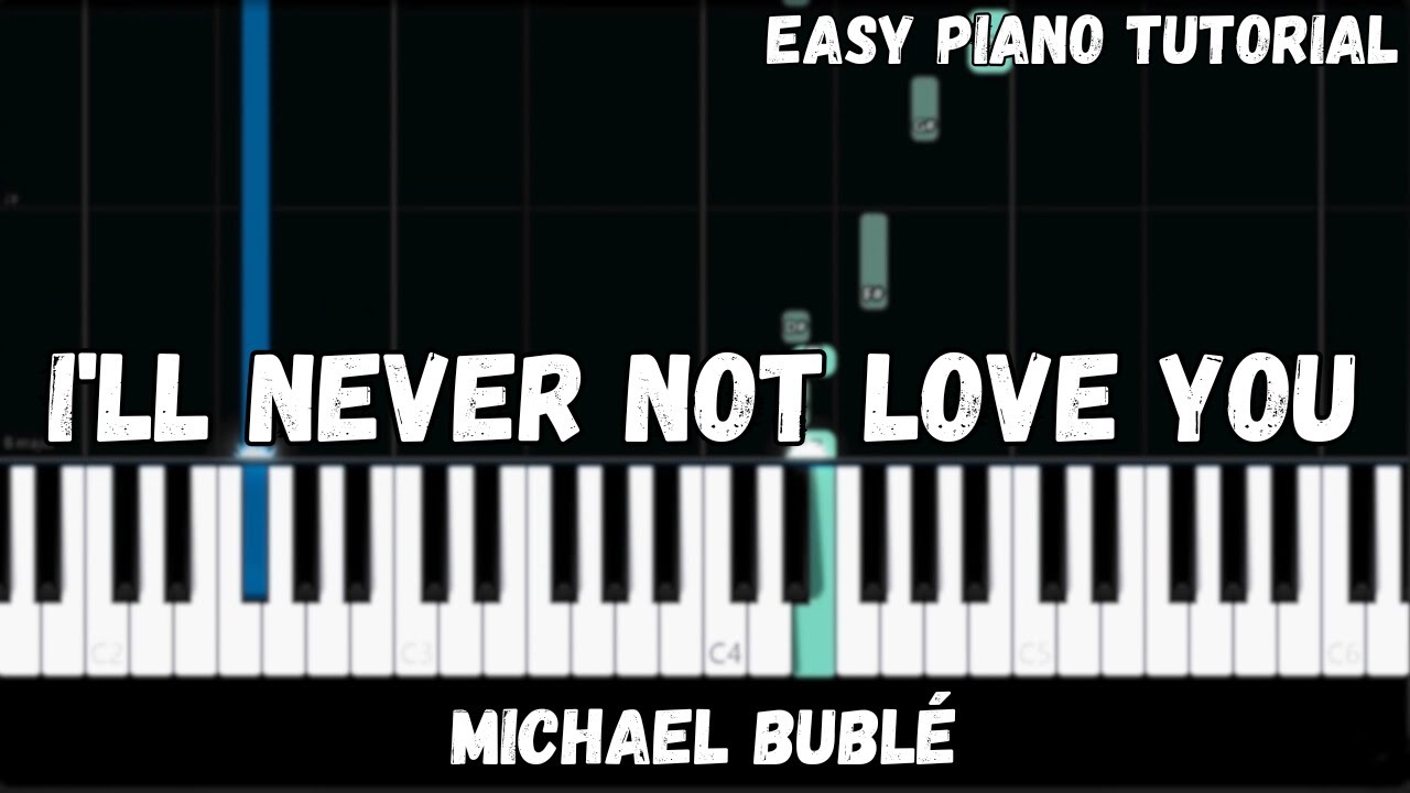 Michael Bubl&eacute; - I'll Never Not Love You (Easy Piano Tutorial)