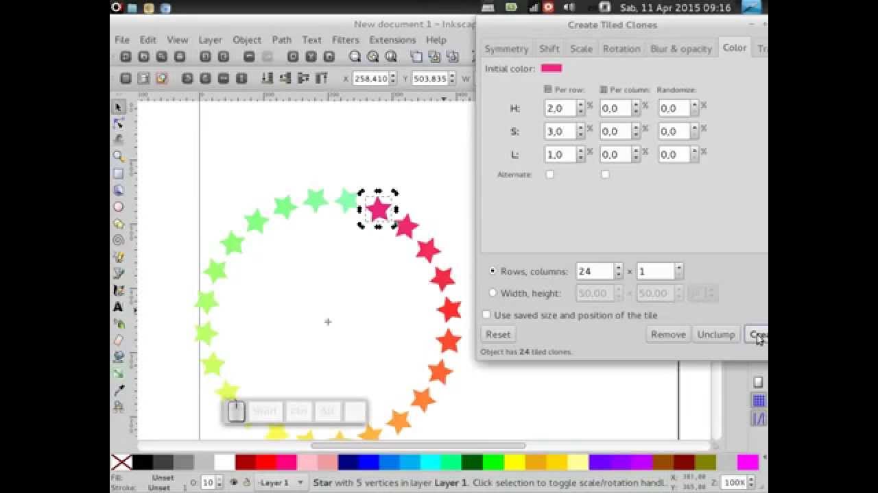 Create tiled clones