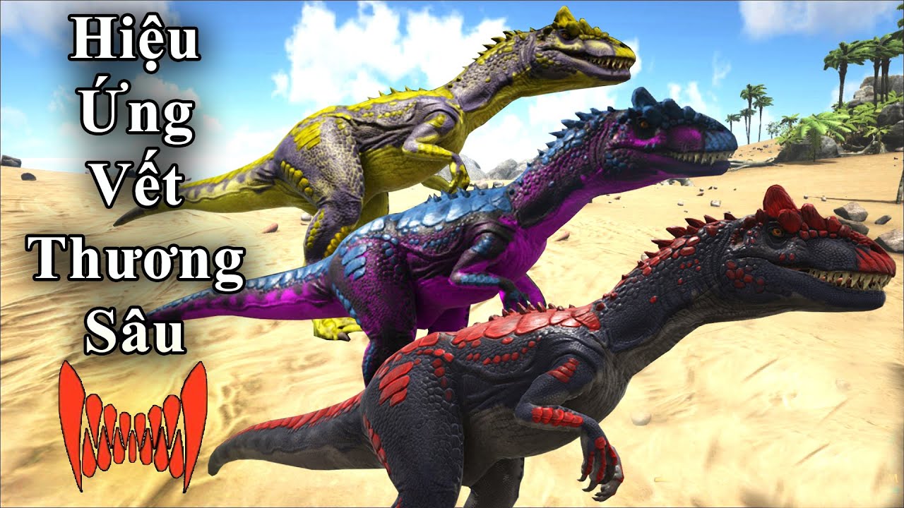 Ark Mobile | Tame Bộ 3 Allosaurus và Test Khả Năng Leader Hiệu Ứng Vết Thương Sâu Chảy Máu