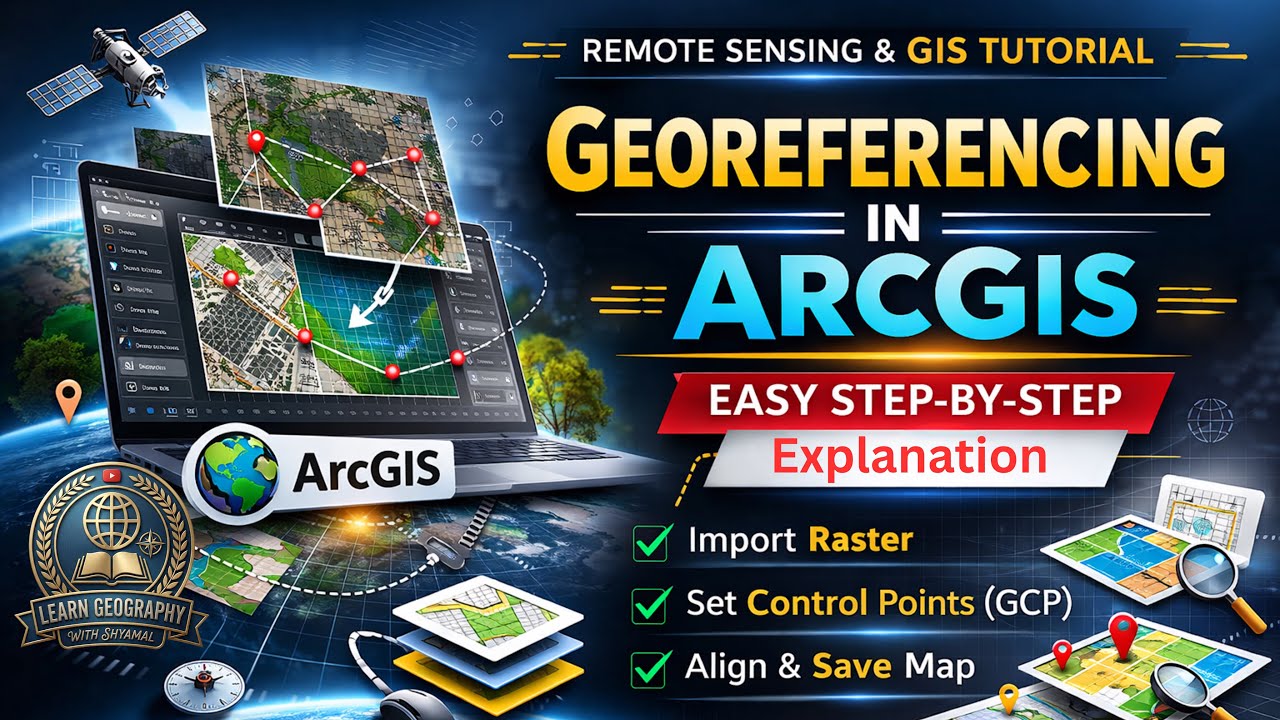Georeferencing in ArcGIS Step-by-Step | GIS & Remote Sensing Tutorial | Learn Geography with Shyamal