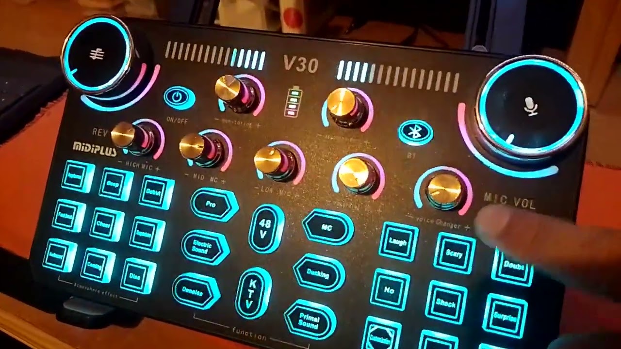 Placa Interface De Sonido Midiplus V30 Grabación Efectos
