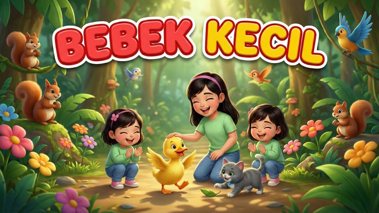 Lima Bebek Kecil Kwek Kwek Kwek! 🦆 | Lagu Anak Balita Paling Lucu & Populer | 3D Ceria