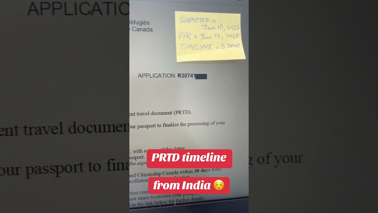 PRTD timeline from India? 2025