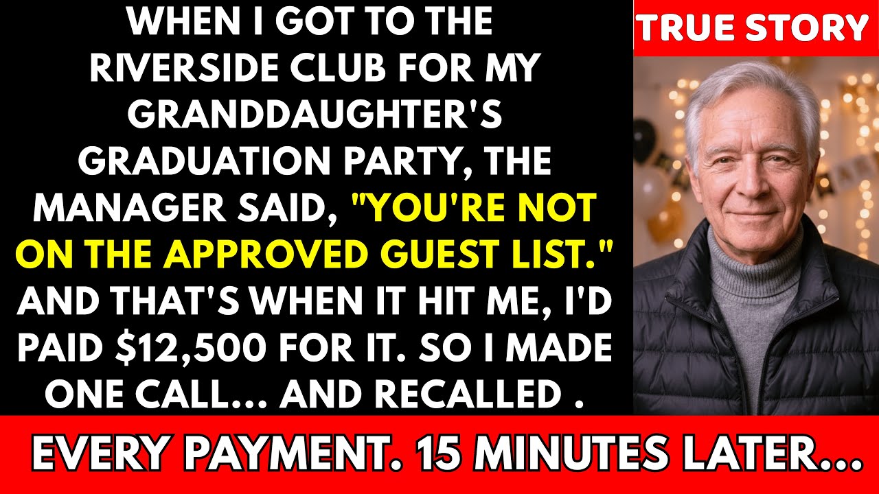 When I Arrived At My Granddaughter's Graduation Party, The Manager Said: 