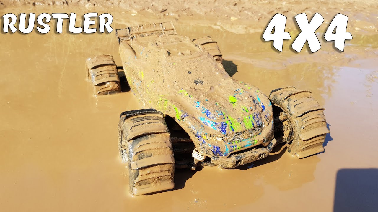 Летний тест бешеного TRAXXAS Rustler 4X4 ... Сквозь воду и грязь!