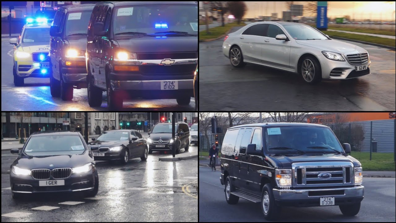 G7 Summit: Liverpool - World Foreign Ministers Arriving and Leaving with High Security Escorts
