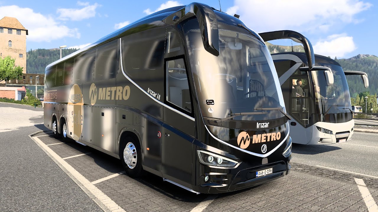 Realistic Bus Driving Irizar i8 Integral - Euro Truck Simulator 2 [Steering Wheel Game Play]