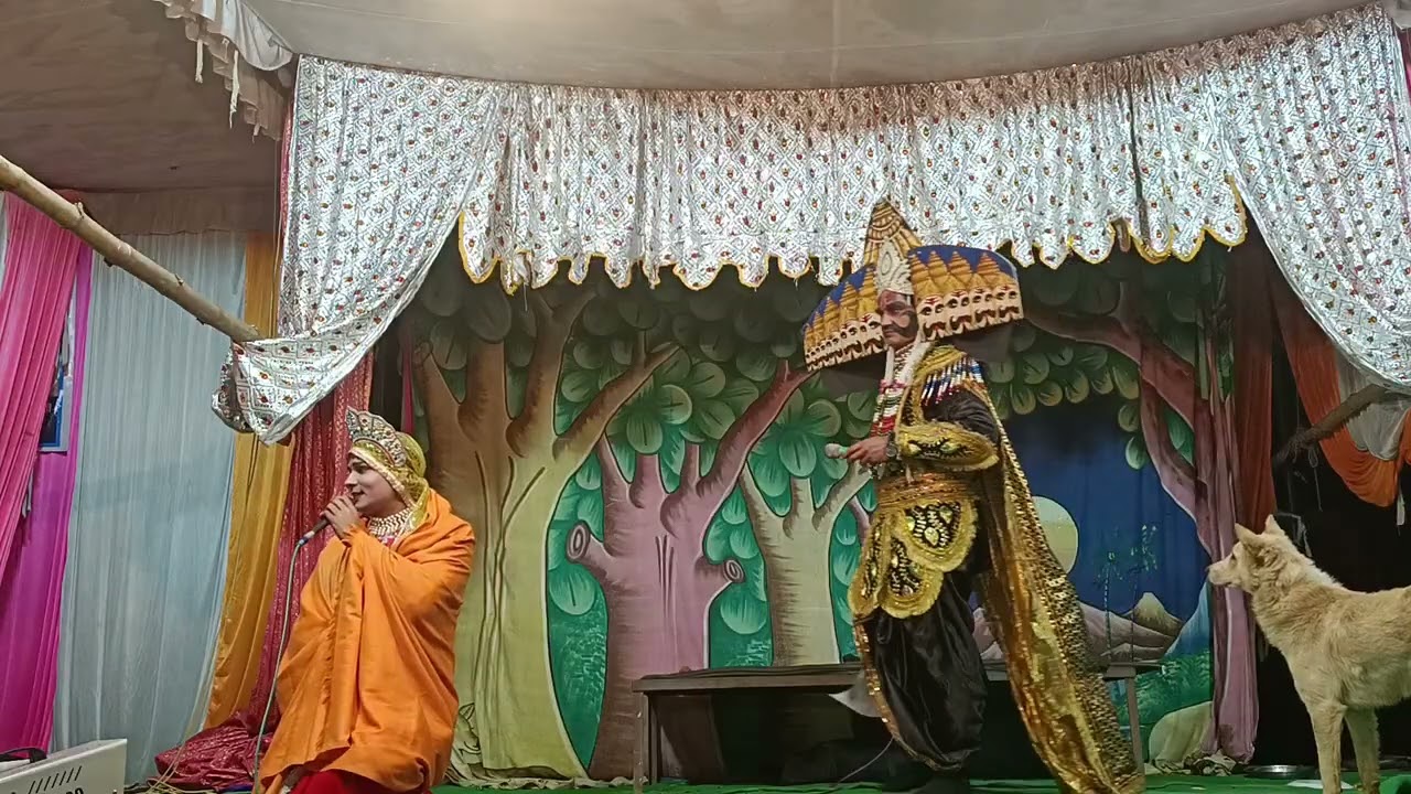 सीता हरण लीला में श्री सनी द्विवेदी जी द्वारा सुंदर सीता जी का अभिनय रामलीला प्रोग्राम करही