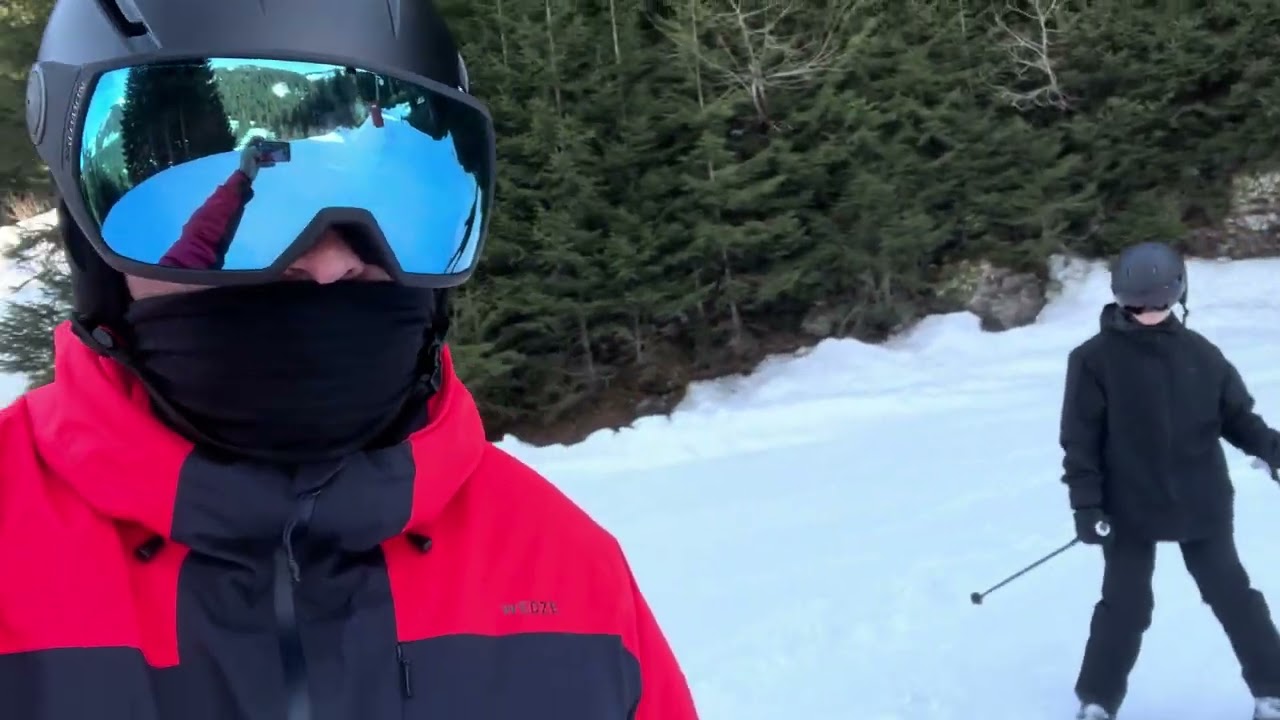 première piste verte ensemble à Chatel