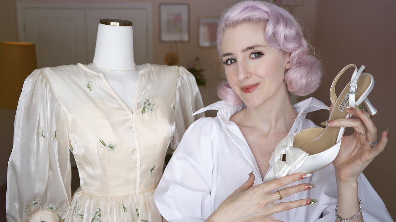 ASMR Мои три свадебных платья 💍 Винтажная эстетика невесты! (Рубашка из жатого материала, коррект...