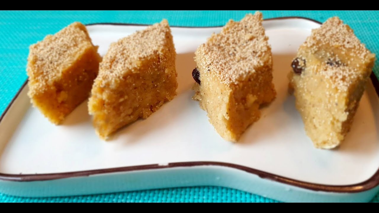 *ေရႊၾကည္ ဆႏြင္းမကင္း*Semolina  cake Burmese called Shwe Kyiရွှေကြည်ဆနွင်းမကင်း