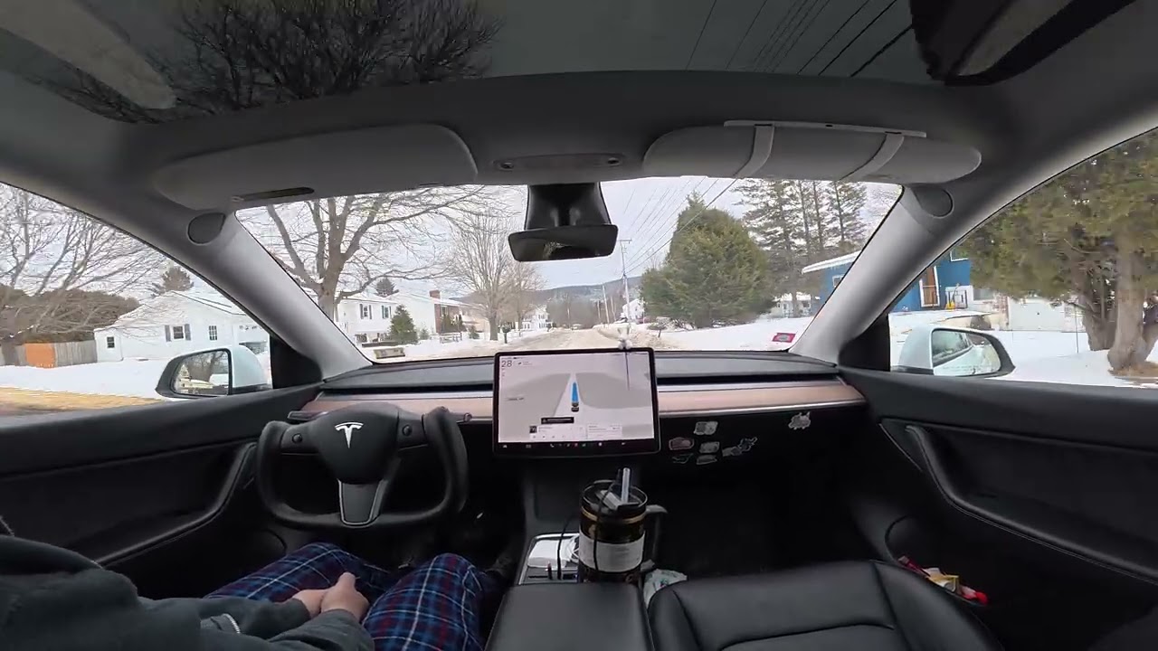 Tesla FSD Drives to the High School — No Steering Input Required (HW3)