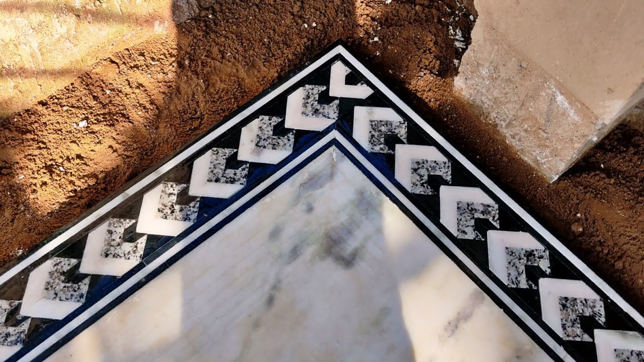 New 3d marble border design | How to make Marble digital border Marble border|marble border design