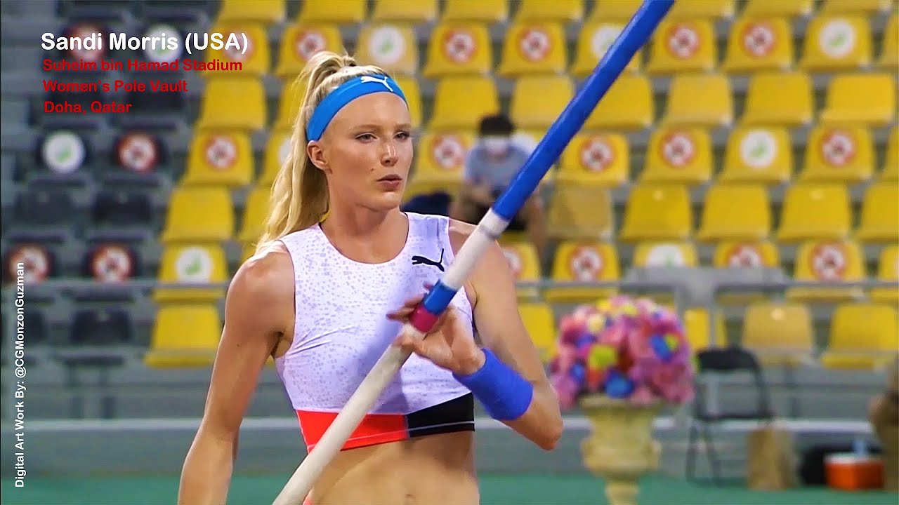 Sandi Morris (USA) in Competition at the Suheim bin Hamad Stadium in Doha, Qatar, on May 28, 2021.