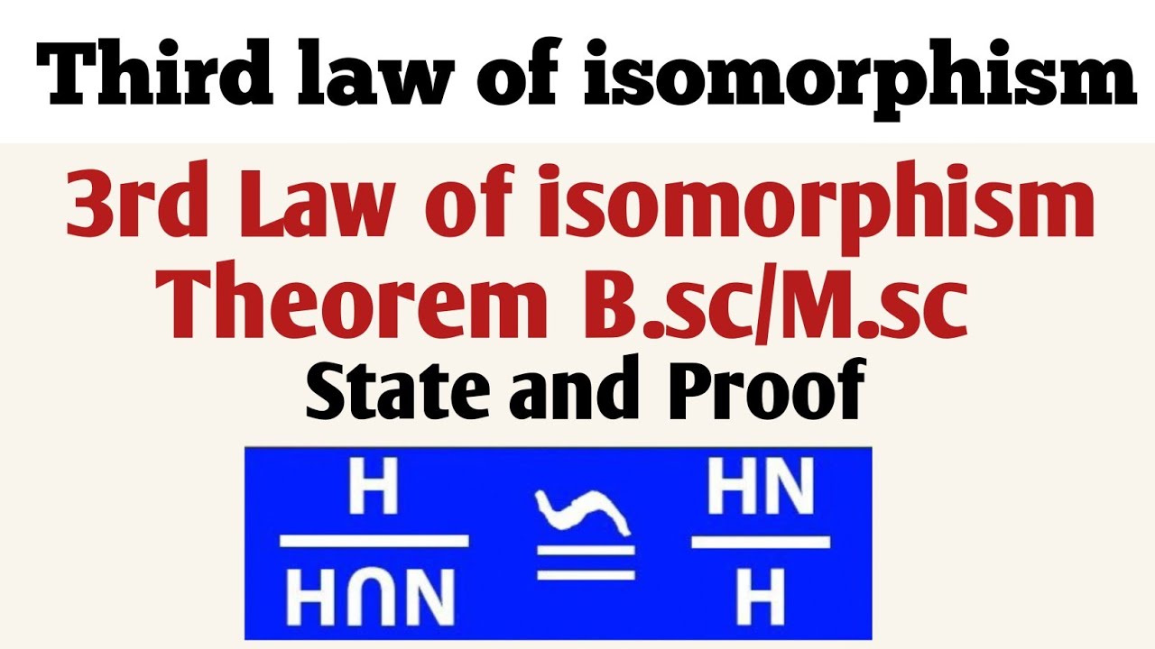 Third law of isomorphism theorem || B.sc/M.sc mathematics || #theorem
