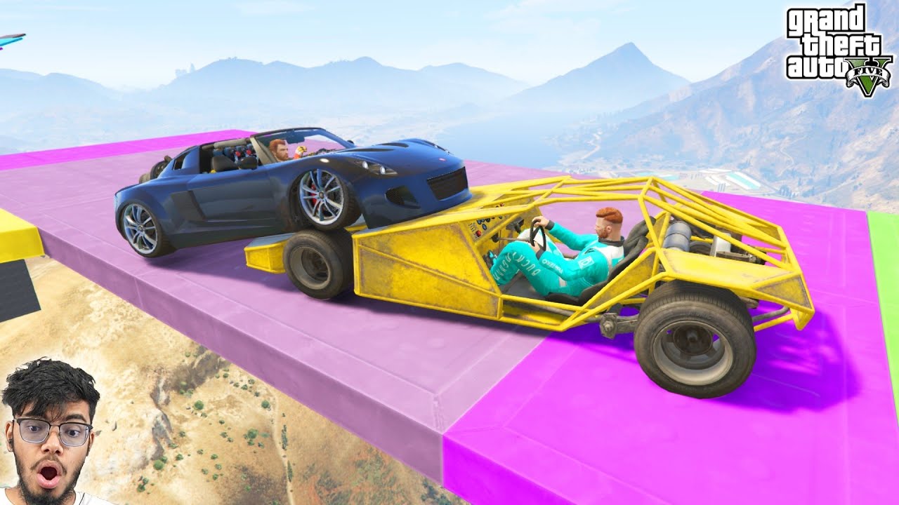 Cars Vs Cars 99.222% Players Fall Down From Sky in This Challenge in GTA 5!