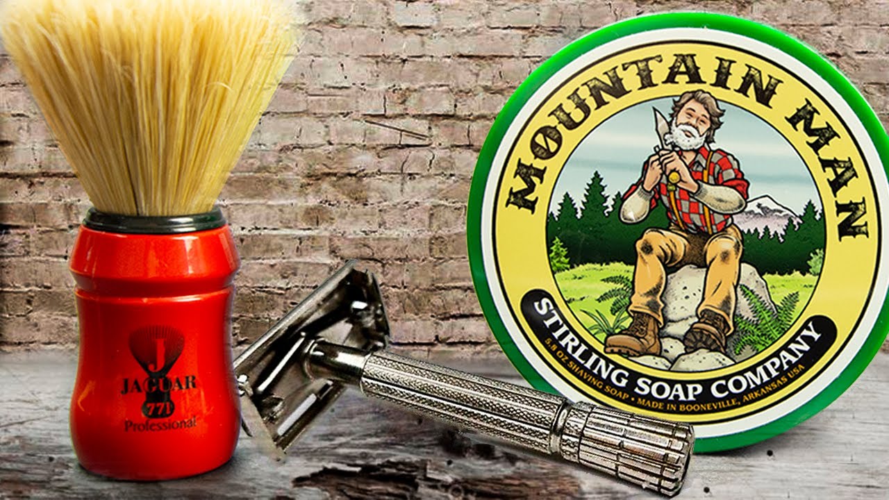 Stirling soap company & Gillette 1958 D2 Super Speed TV Special. Jaguar Shaving Brush 771 LARGE