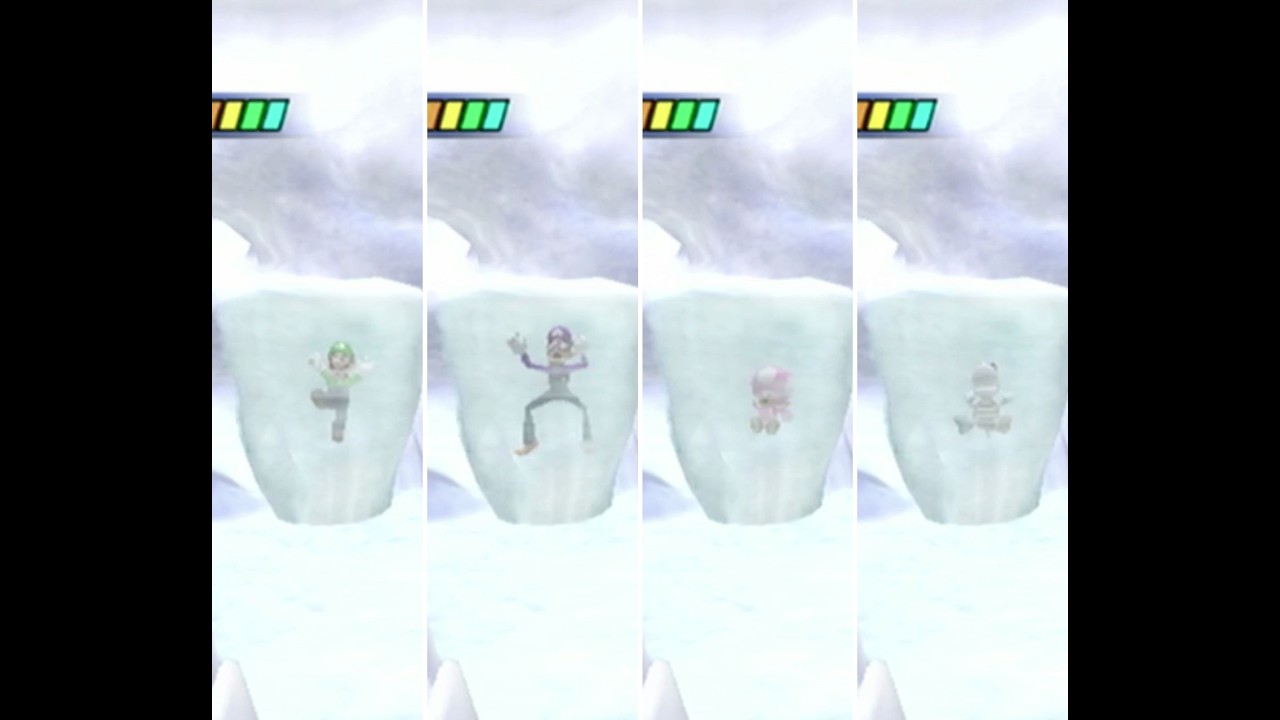 Mario Party 8 All Characters Getting Frozen In Frozen Assets