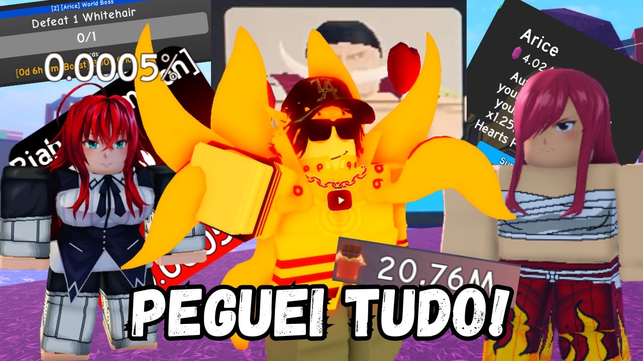 PEGUEI TUDO DA ATUALIZAÇÃO VALENTINES NO ANIME FIGHTING SIMULATOR ENDLESS!