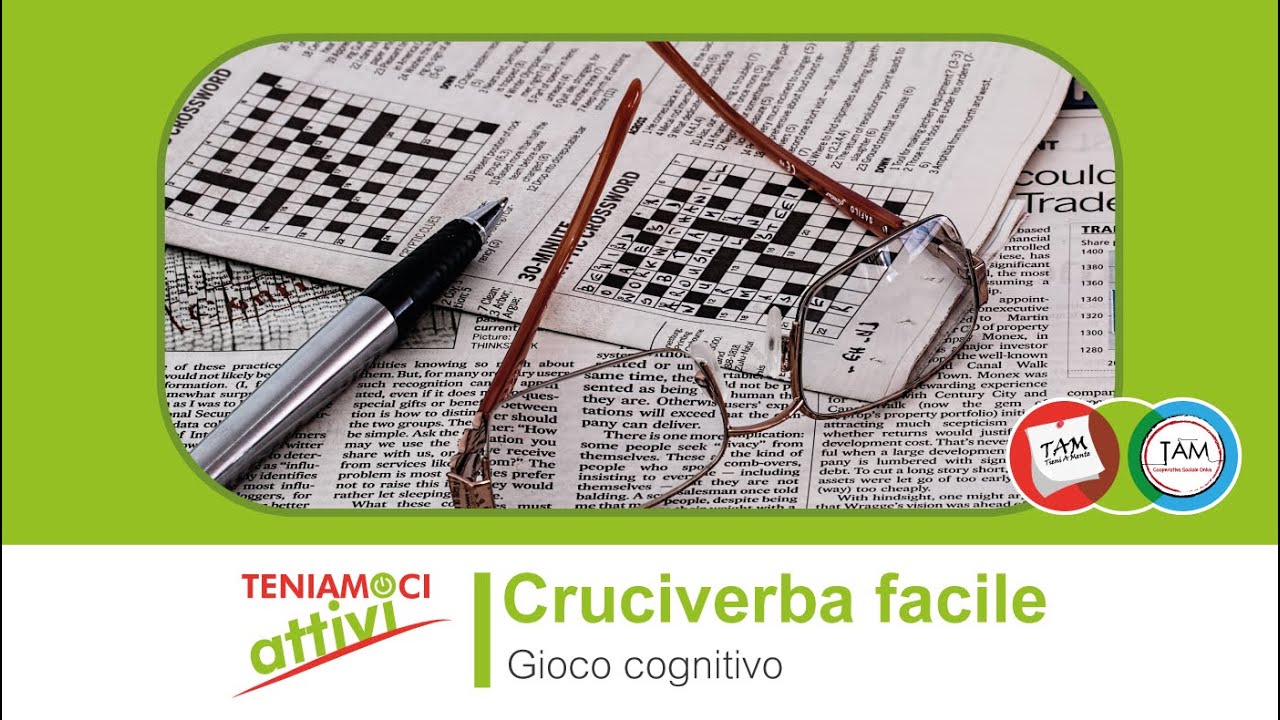 Teniamoci Attivi - Gioco Cognitivo: Cruciverba Facile adatto a persone con demenza