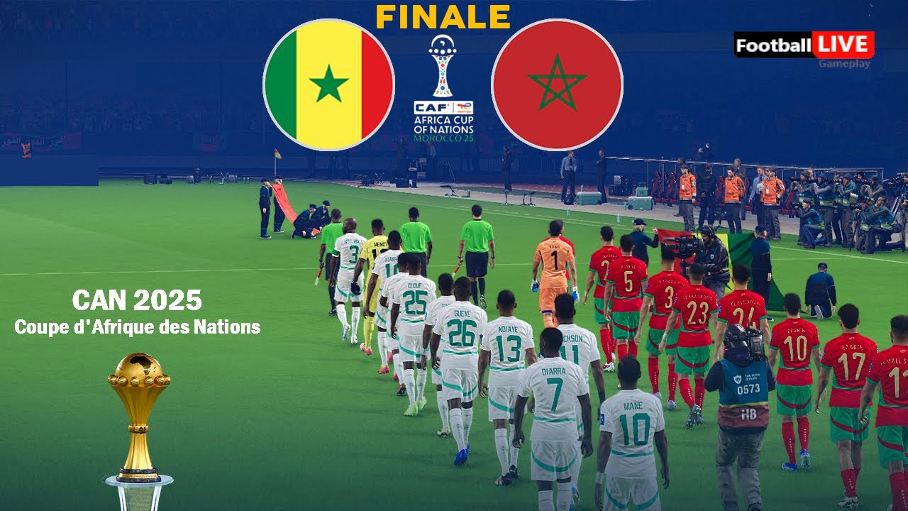 SÉNÉGAL vs MAROC - Finale Coupe d'Afrique des Nations 2025 CAN | Match complet | Simulation PES