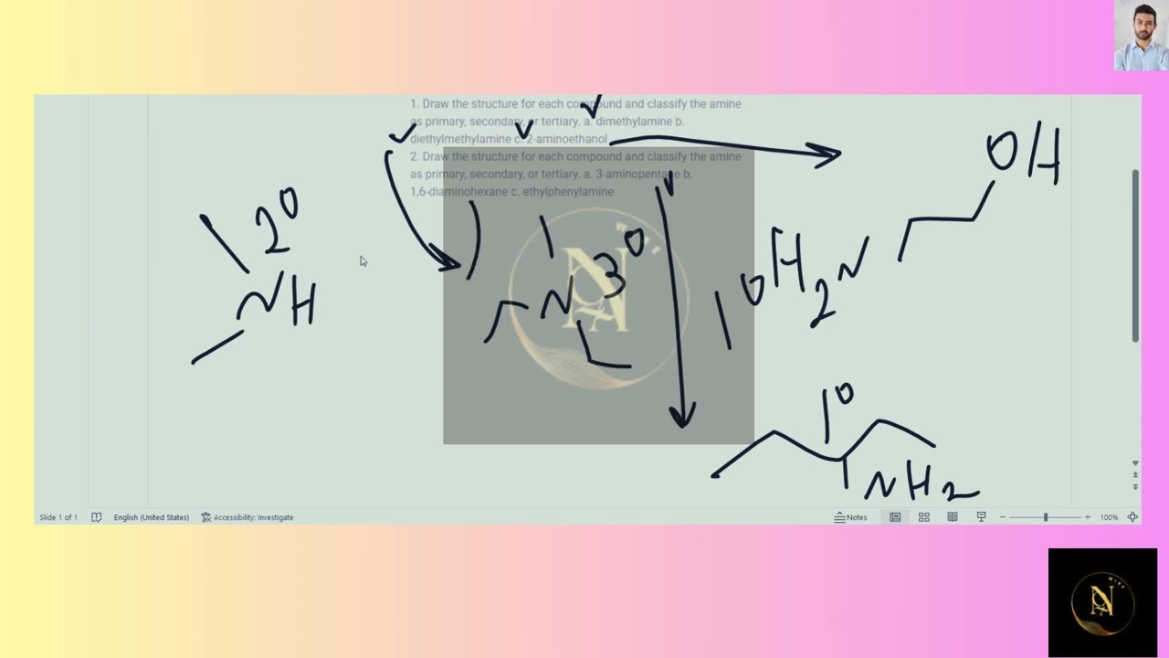 [Chemistry] Draw the structure for each compound and classify the amine as primary, secondary, or t