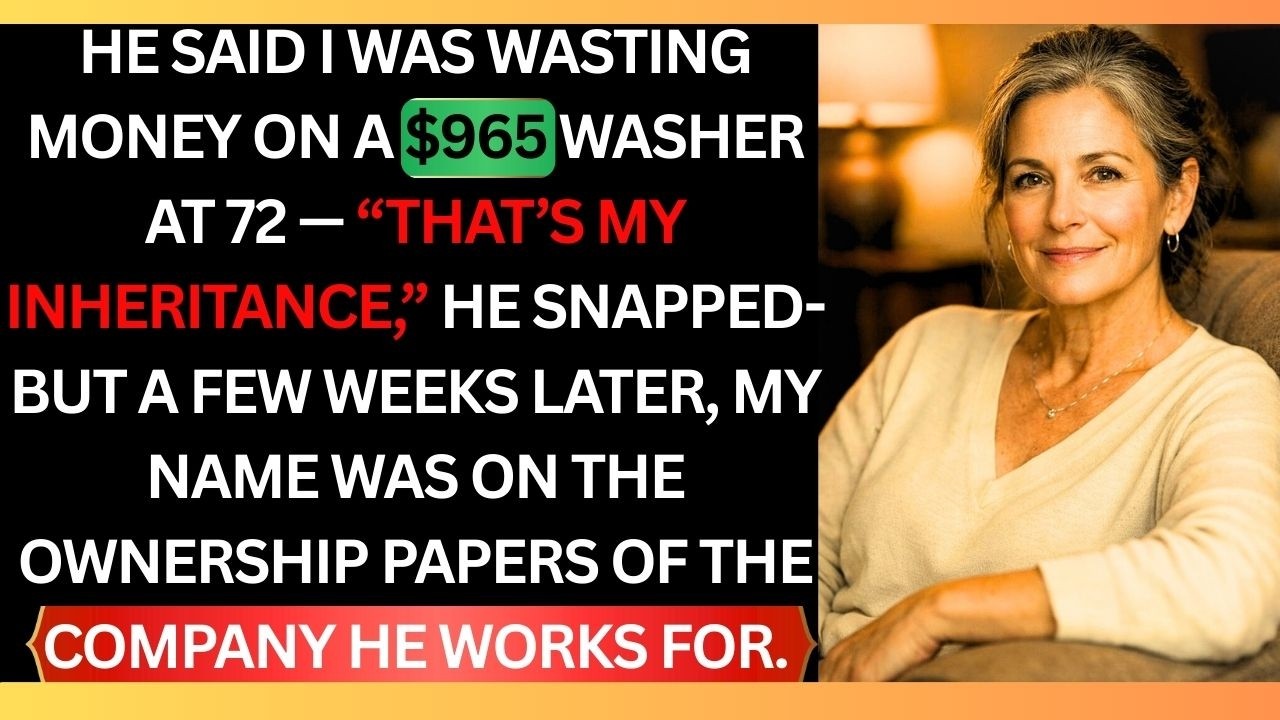 He Called My Washer His Inheritance… So I Taught Him a Lesson | Emotional Karma Story