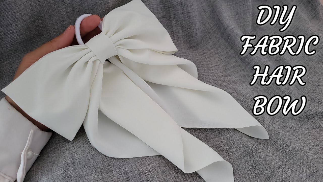БОЛЬШОЙ БАНТ из шёлка ✨️✨️✨️DIY fabric HAIR BOW