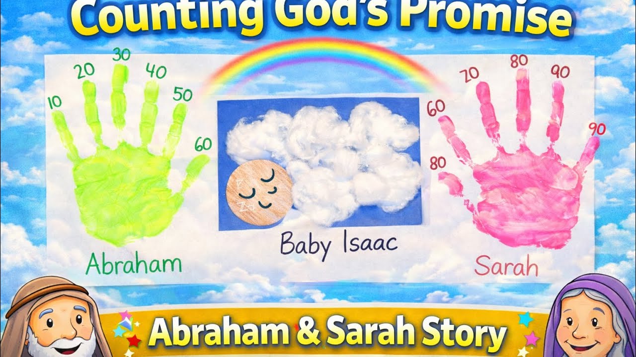 Counting Gods Promise | Abraham and Sarah | Bible Art for Kids 