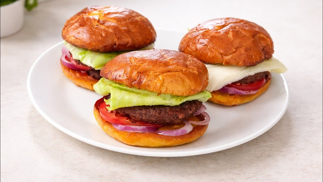 How to make burger without cheese//Delicious burger without cheese// yummy burger