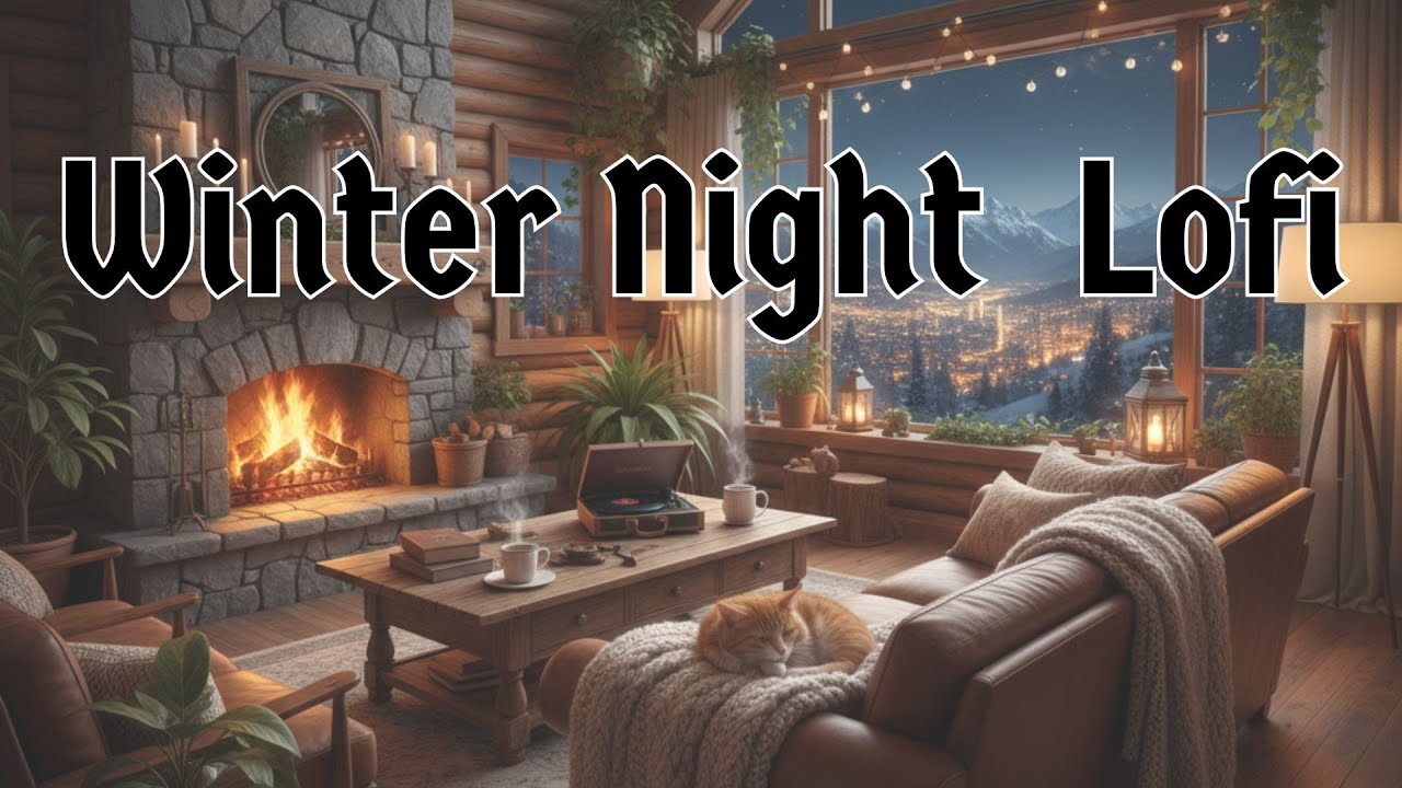 Winter Night Relax Lofi ❄️| Christmas night view from the penthouse 🎅🏼 | 冬季療癒lofi 😌