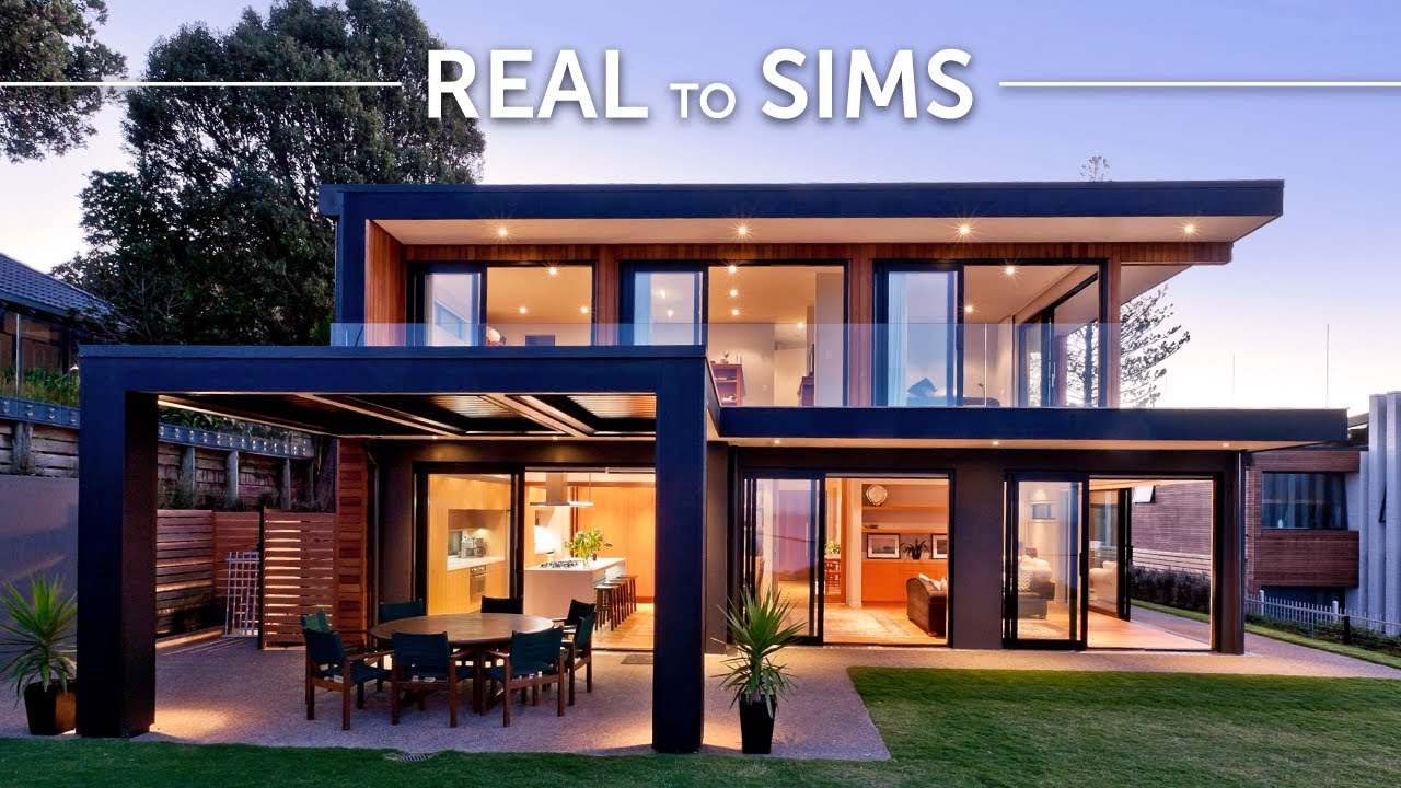 Modern House for a Large Familly | 4 bd 3 ba | Real to Sims #004 | No CC | The Sims 4 Speed Build