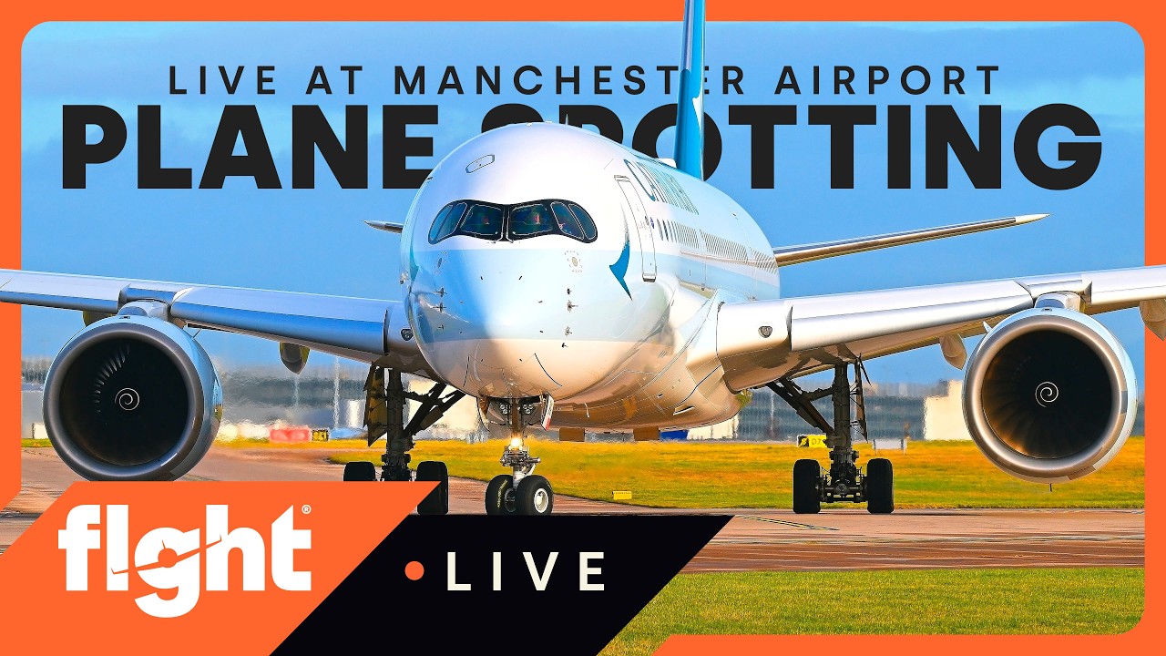 LIVE Retro Cathay Pacific arrival at Manchester Airport &diams;️ Arrivals & departures | Live stream