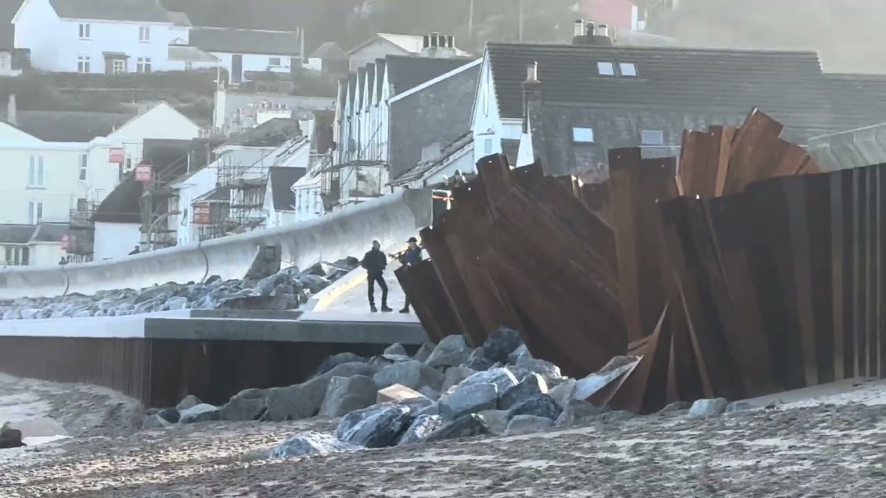 Torcross and Road Damage from Slapton Sands