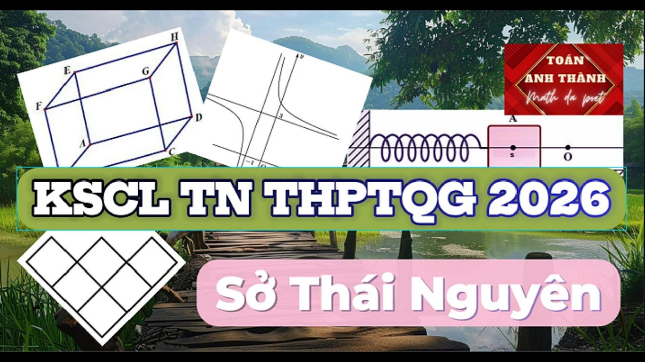 💭 [TOÁN 12] TN THPTQG 2026 ꙳꙳ Sở Thái Nguyên —  FULL | Đề thi thử KSCL lần 1