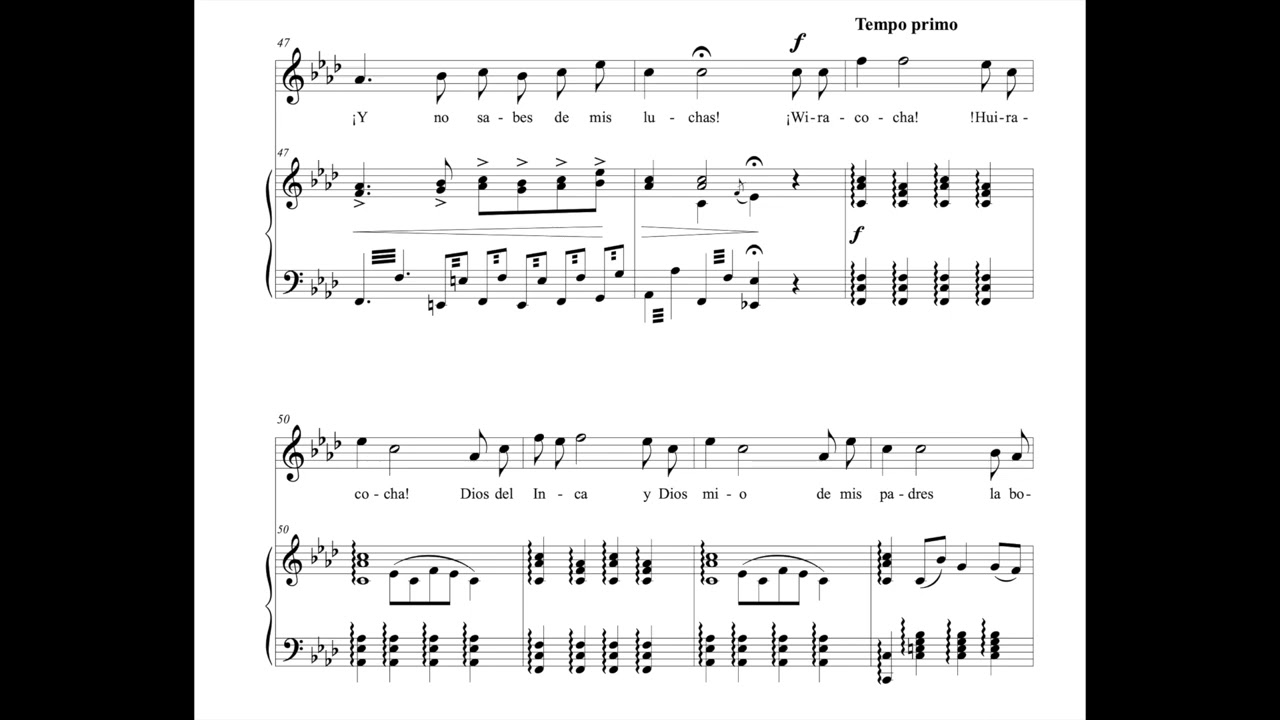 Arias - Huiracocha (piano accompaniment)