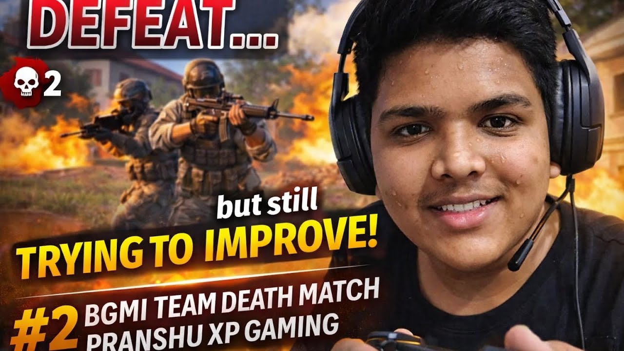 Defeat today… Victory tomorrow! 💪🔥 | BGMI Team Death Match #2 | Pranshu XP Gaming #100kvews #bgmi 