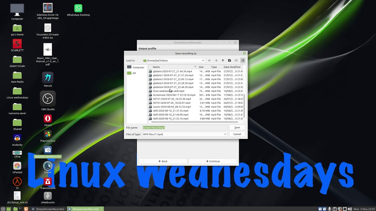 Linux wednesdays # 27 SSR simple screen recorder.