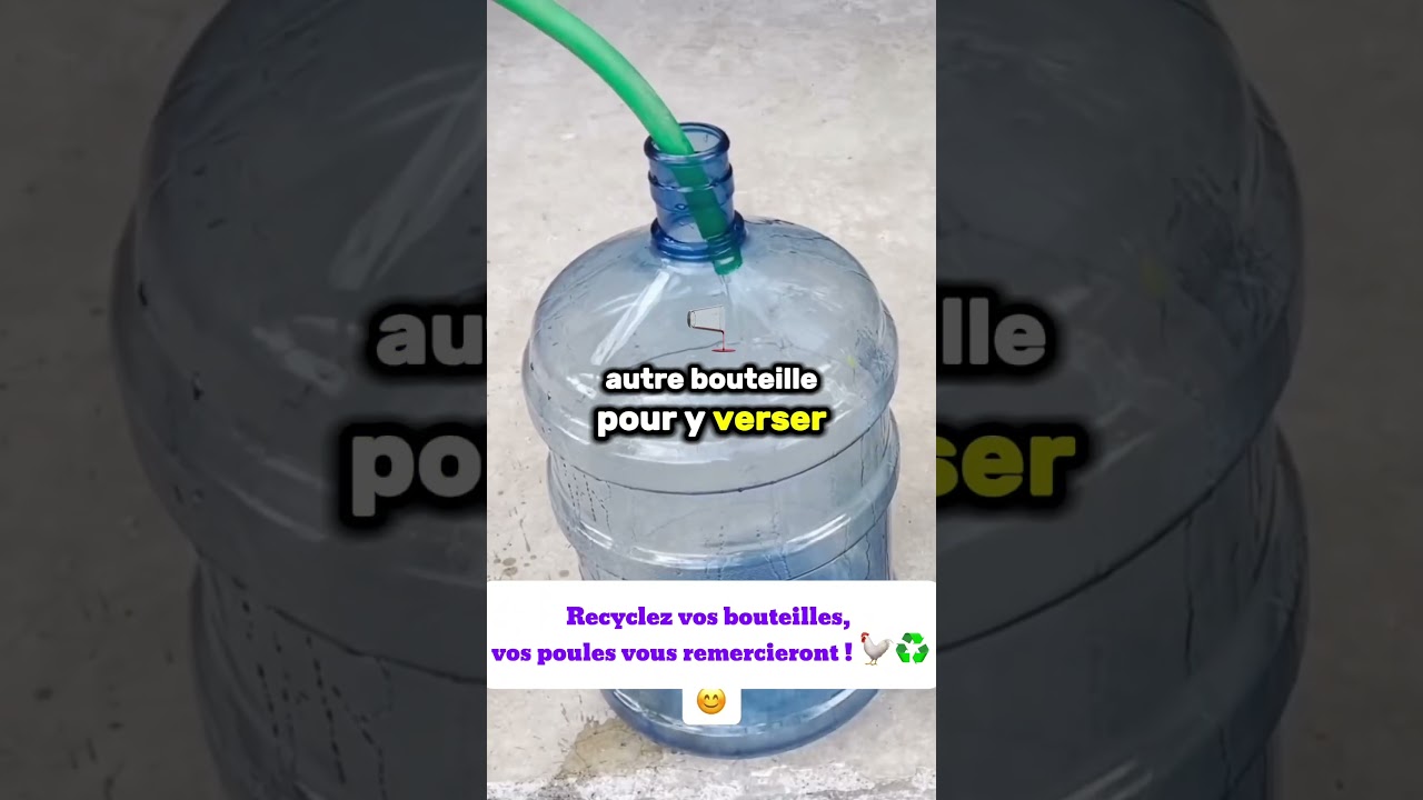 Recyclez vos bouteilles d&rsquo;eau en abreuvoir et mangeoire pour poules ! 🐓♻️
